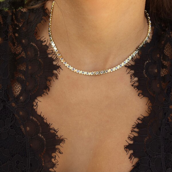 Lacivert Taşlı Choker | 925 Gümüş - Fi Season