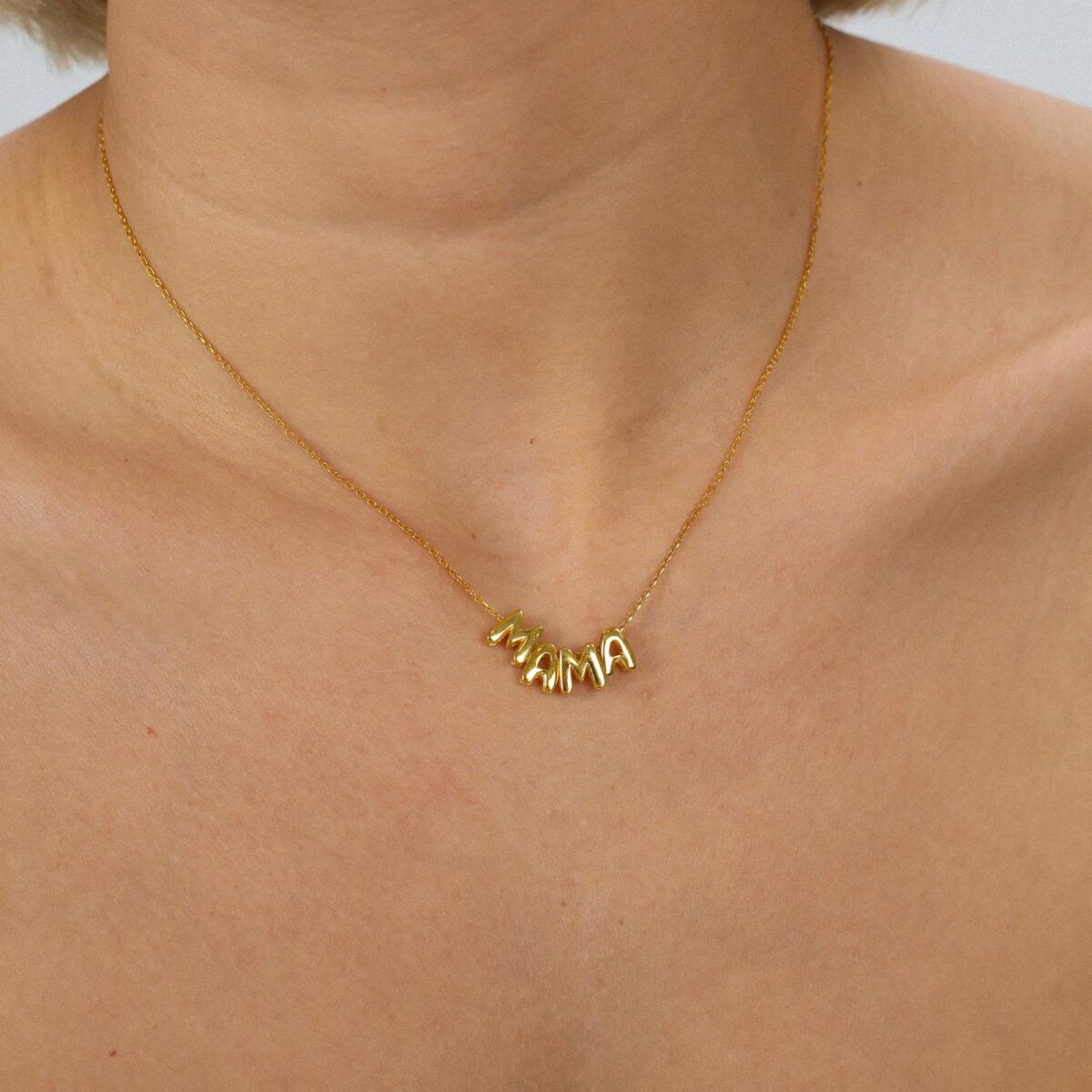 Mama Yazılı Kolye | 925 Gümüş - 1