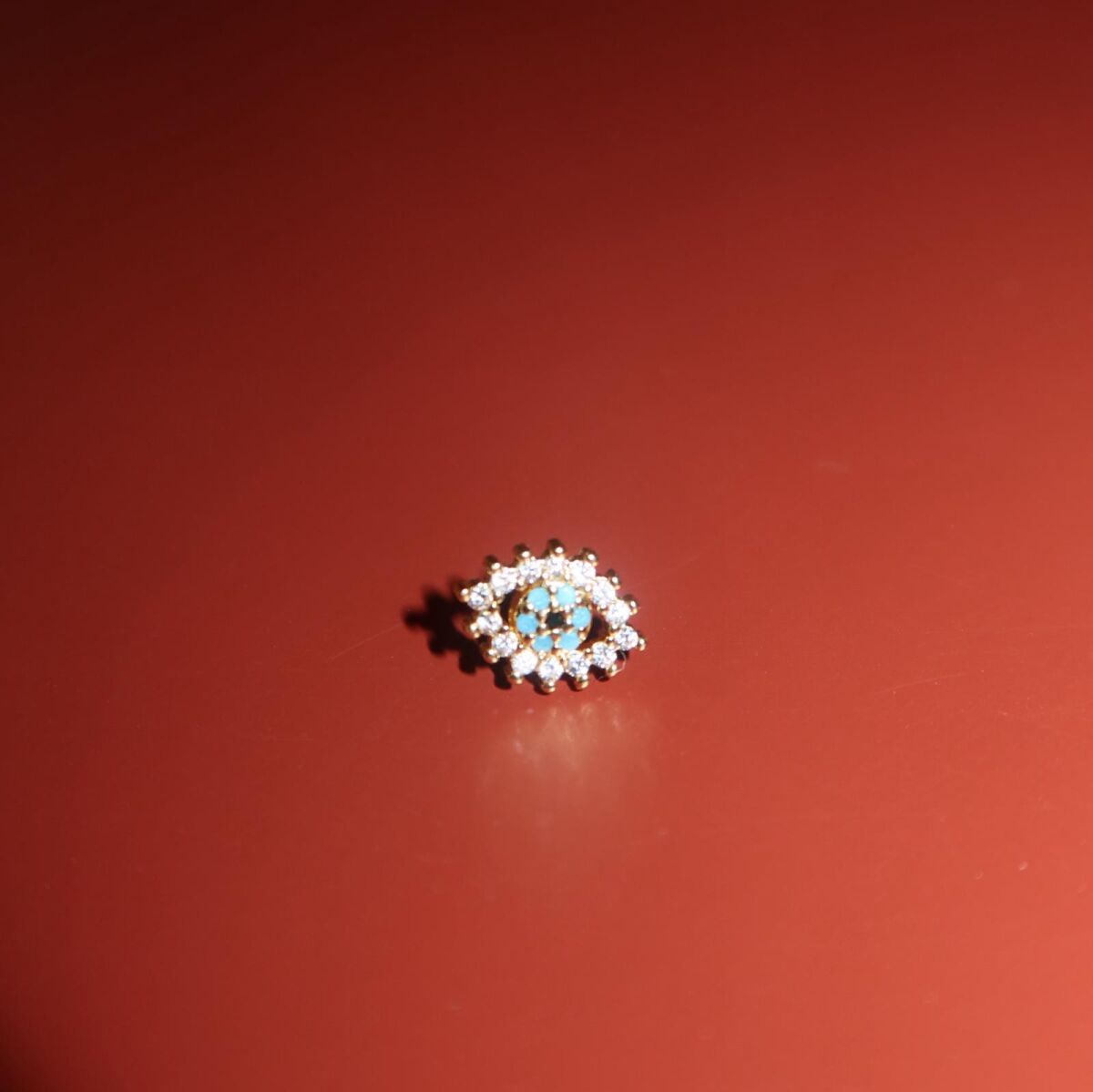 Mavi Taşlı Göz Piercing - 1