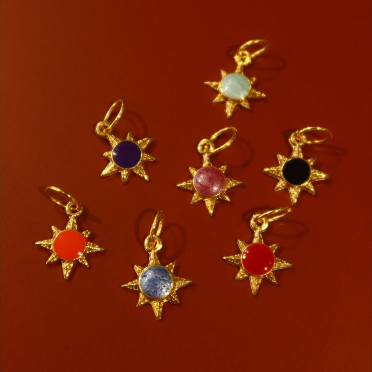 Mineli Güneş Figürlü Charm - 1