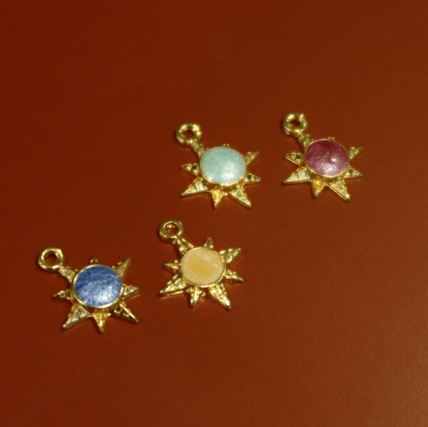 Mineli Güneş Figürlü Charm - 5