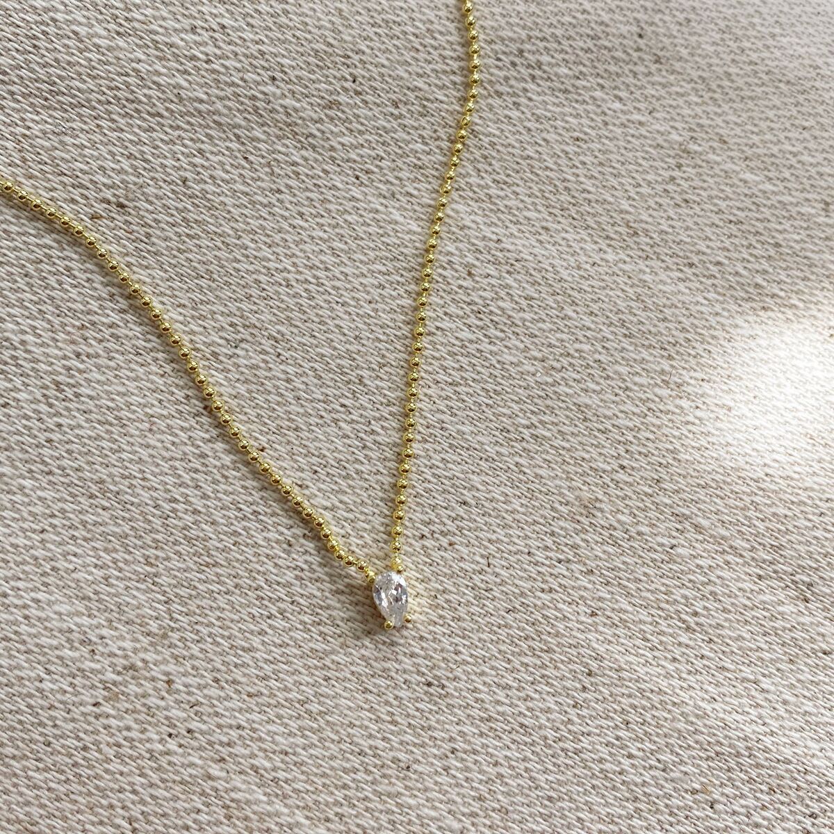 Minik Damla Taşlı Kolye | 925 Gümüş - 1