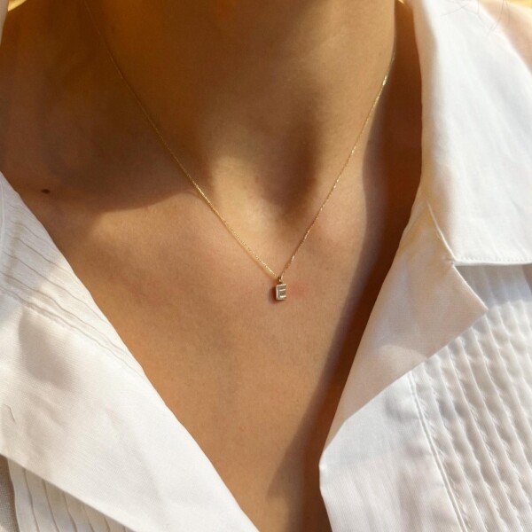 Minik Harf Kolye | 14 Ayar Altın - Fi Season (1)