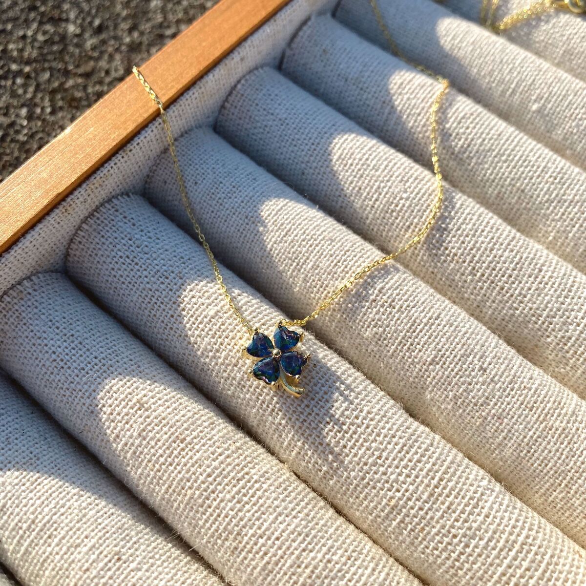Mistiktopaz Taşlı Yonca Kolye | 925 Gümüş - 3