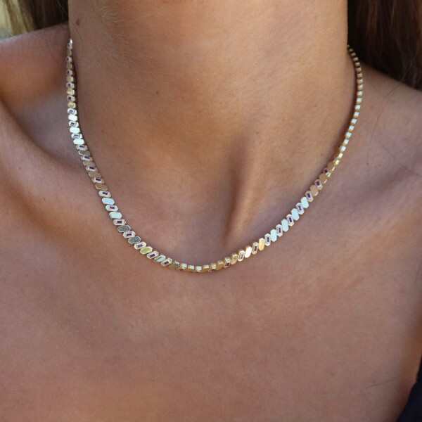 Pembe Taşlı Choker | 925 Gümüş - Fi Season