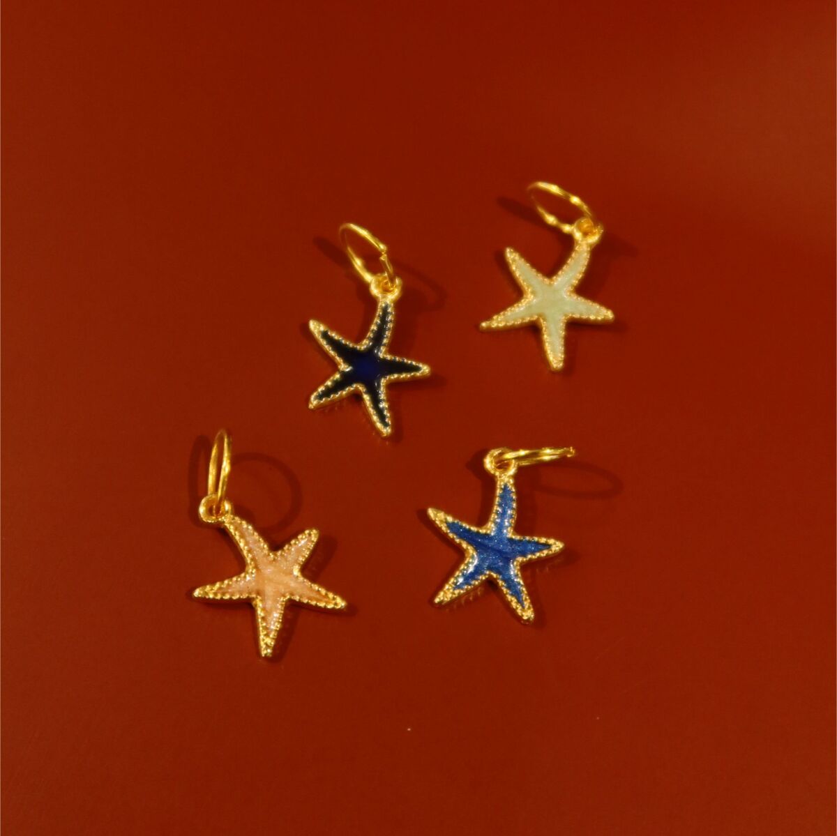 Renkli Deniz Yıldızı Figürlü Charm - 1