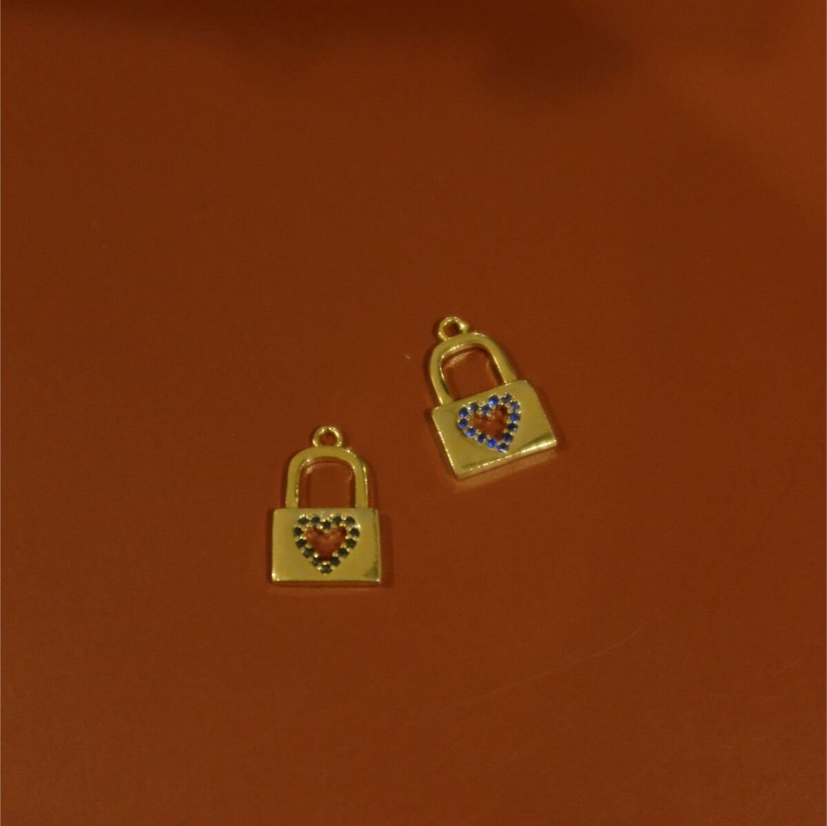 Renkli Kilitli Kalp Figürlü Charm - 2