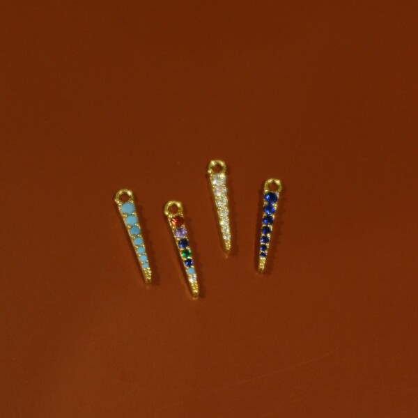 Renkli Taşlı Çubuk Figürlü Charm - 1