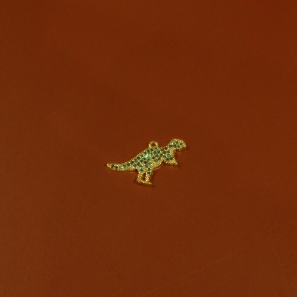 Renkli Taşlı Dinazor Figürlü Charm - 1