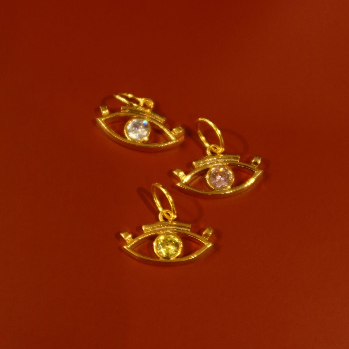 Renkli Taşlı Göz Charm - 1