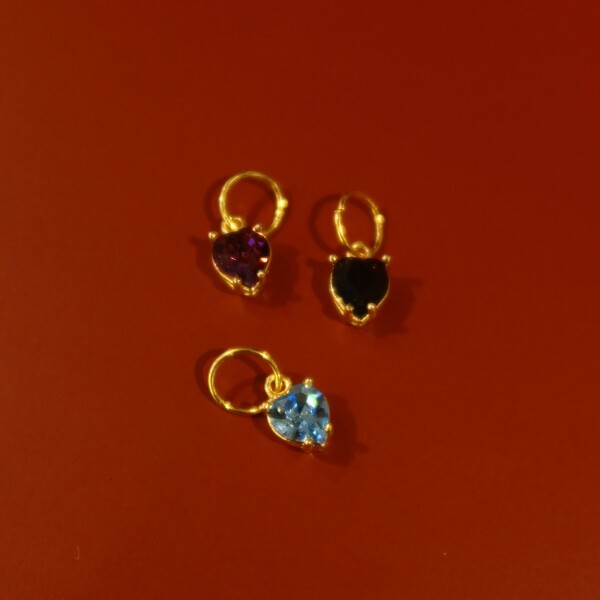 Renkli Taşlı Kalp Figürlü Charm - Fi Season