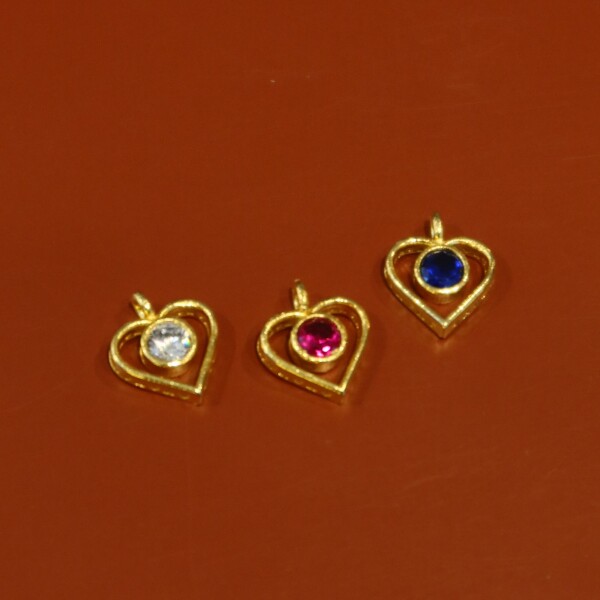 Renkli Taşlı Kalp Figürlü Charm - Fi Season