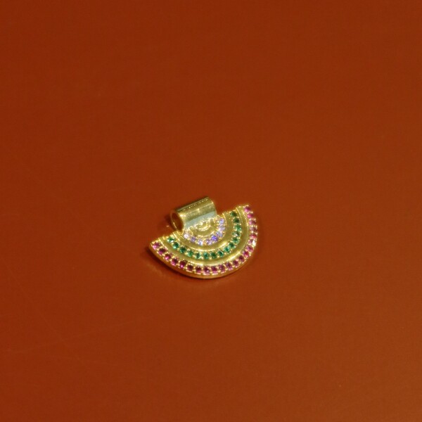 Renkli Taşlı Plaka Charm - Fi Season