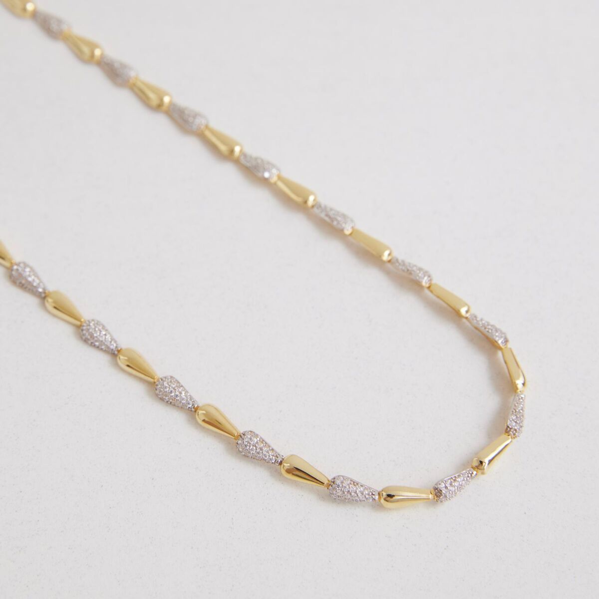 Sıralı Taşlı Kolye | 925 Gümüş - 1