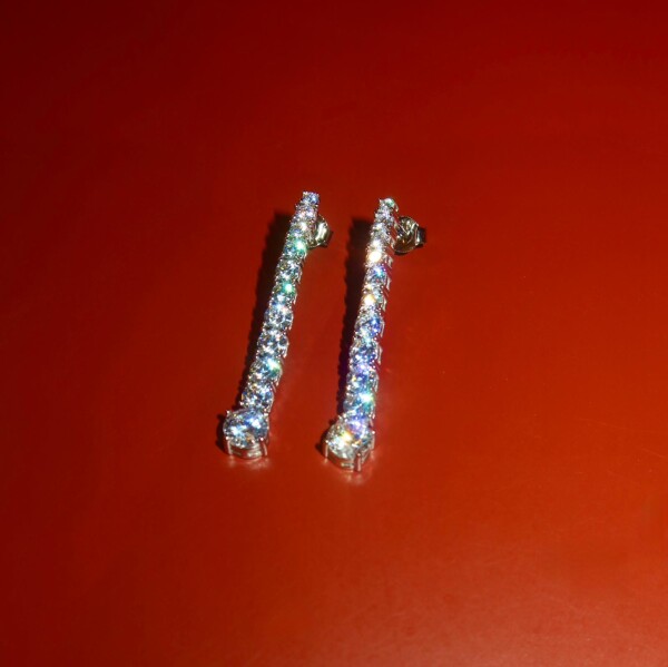 Su Yolu Küpe | 925 Gümüş - 1