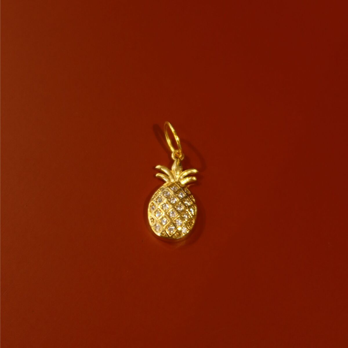 Taşlı Ananas Figürlü Charm - 1
