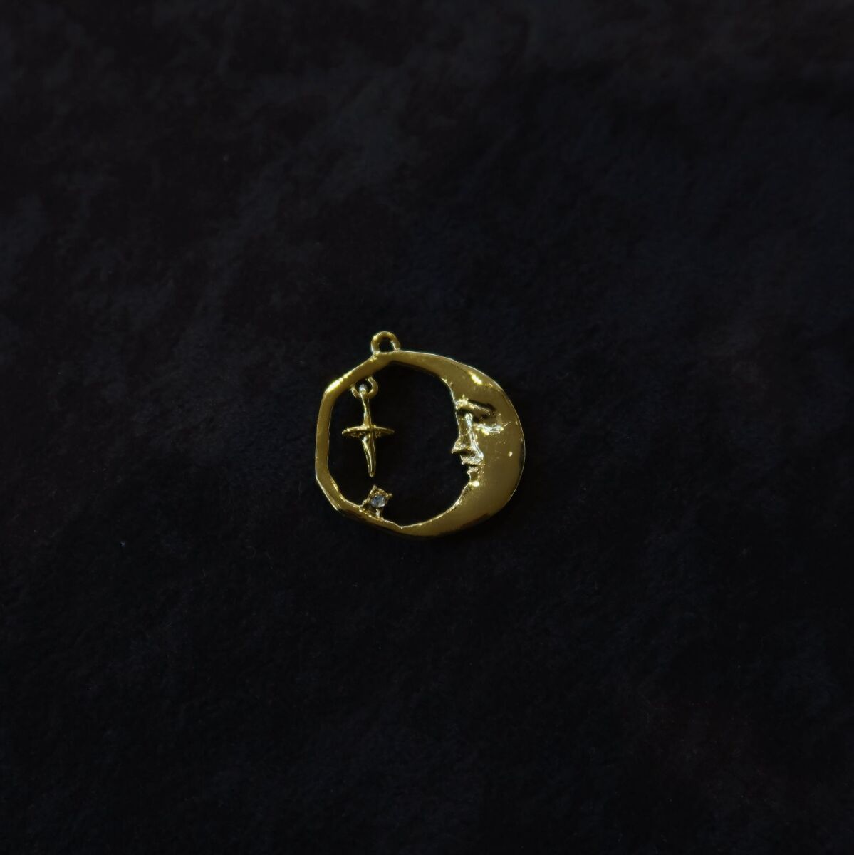 Taşlı Ay Ve Kutup Yıldızı Figürlü Charm - 1