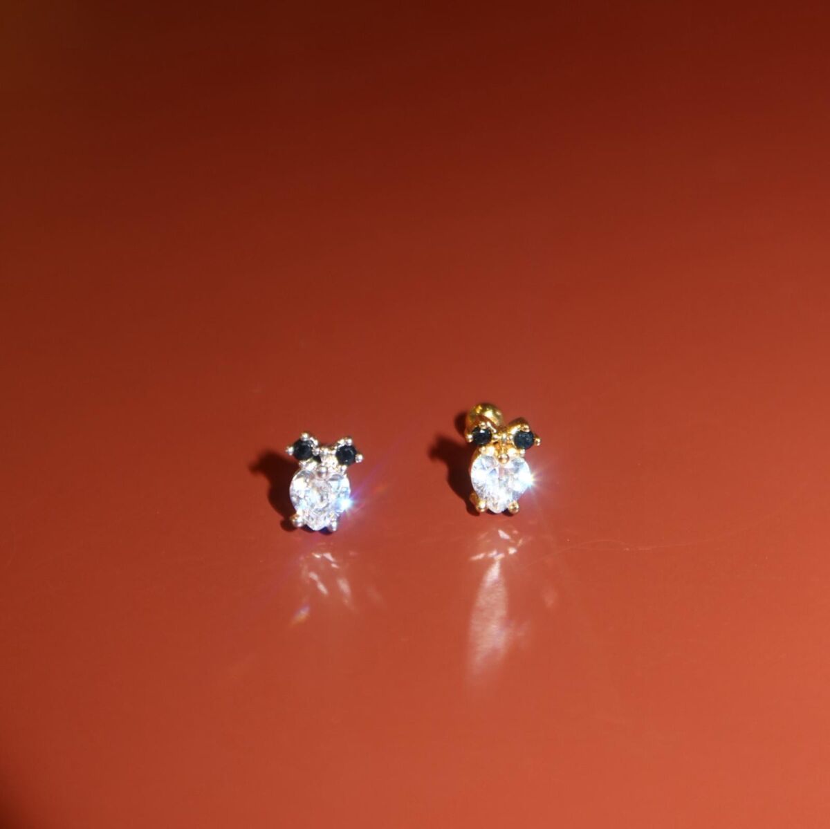 Taşlı Baykuş Figürlü Piercing - 1