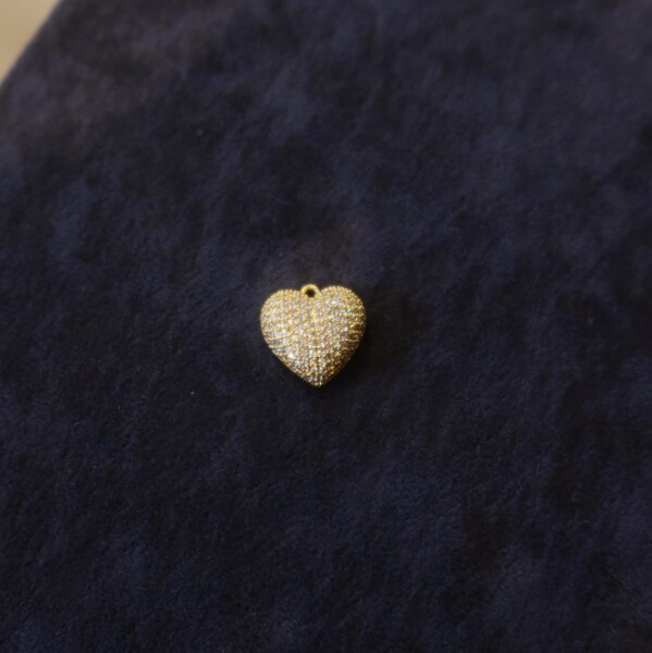 Taşlı Büyük Kalp Figürlü Charm - Fi Season
