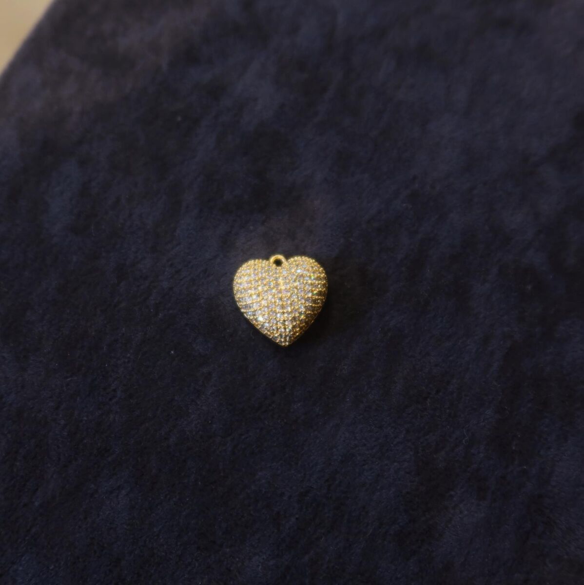 Taşlı Büyük Kalp Figürlü Charm - 1