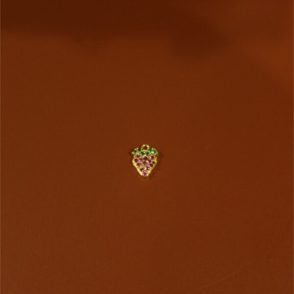 Taşlı Çilek Figürlü Charm - 2