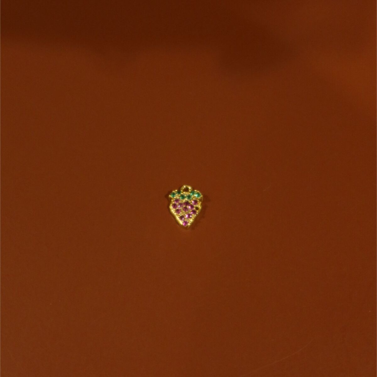 Taşlı Çilek Figürlü Charm - 2