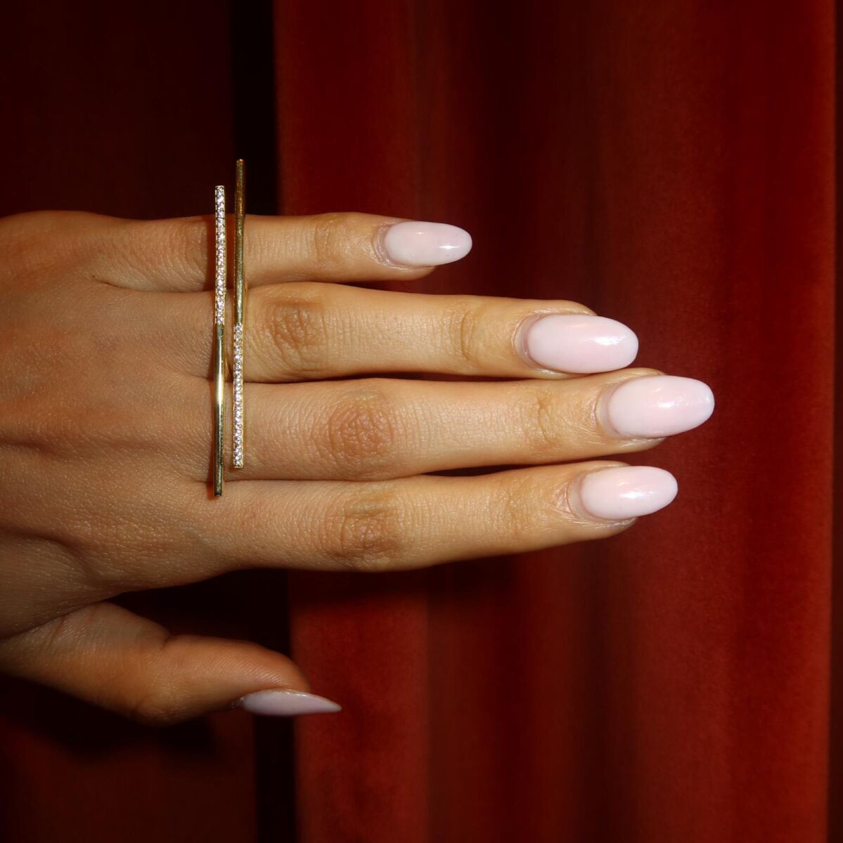 Taşlı Çubuk Yüzük | 14 Ayar Altın - 3