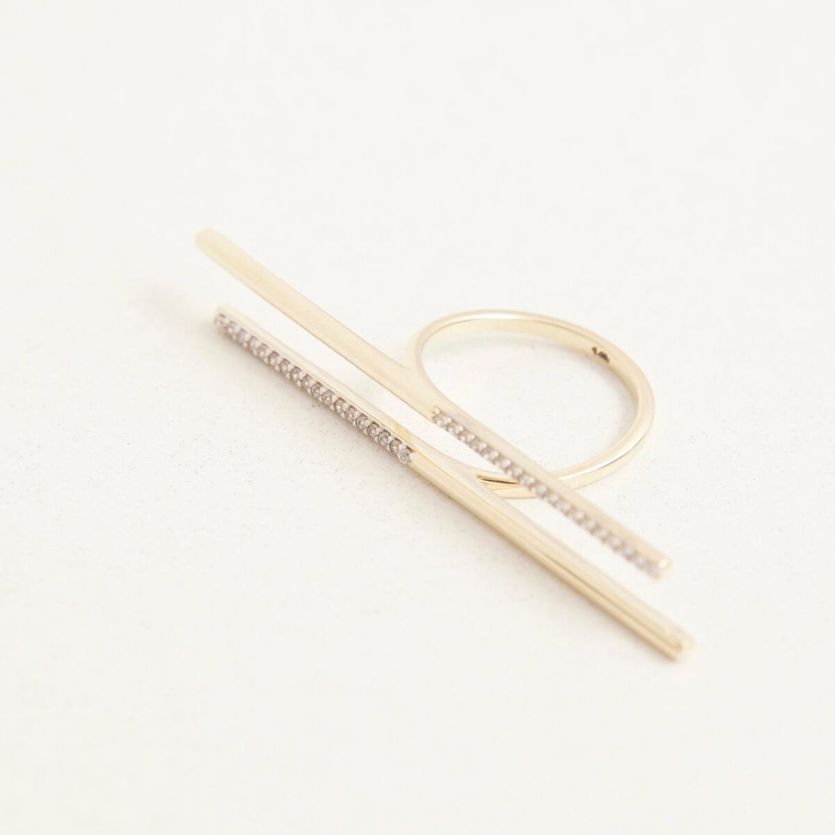 Taşlı Çubuk Yüzük | 925 Gümüş - 2