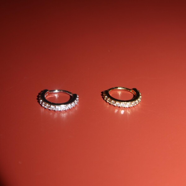 Tekli Taşlı Daire Kıkırdak Küpesi 2 - 1