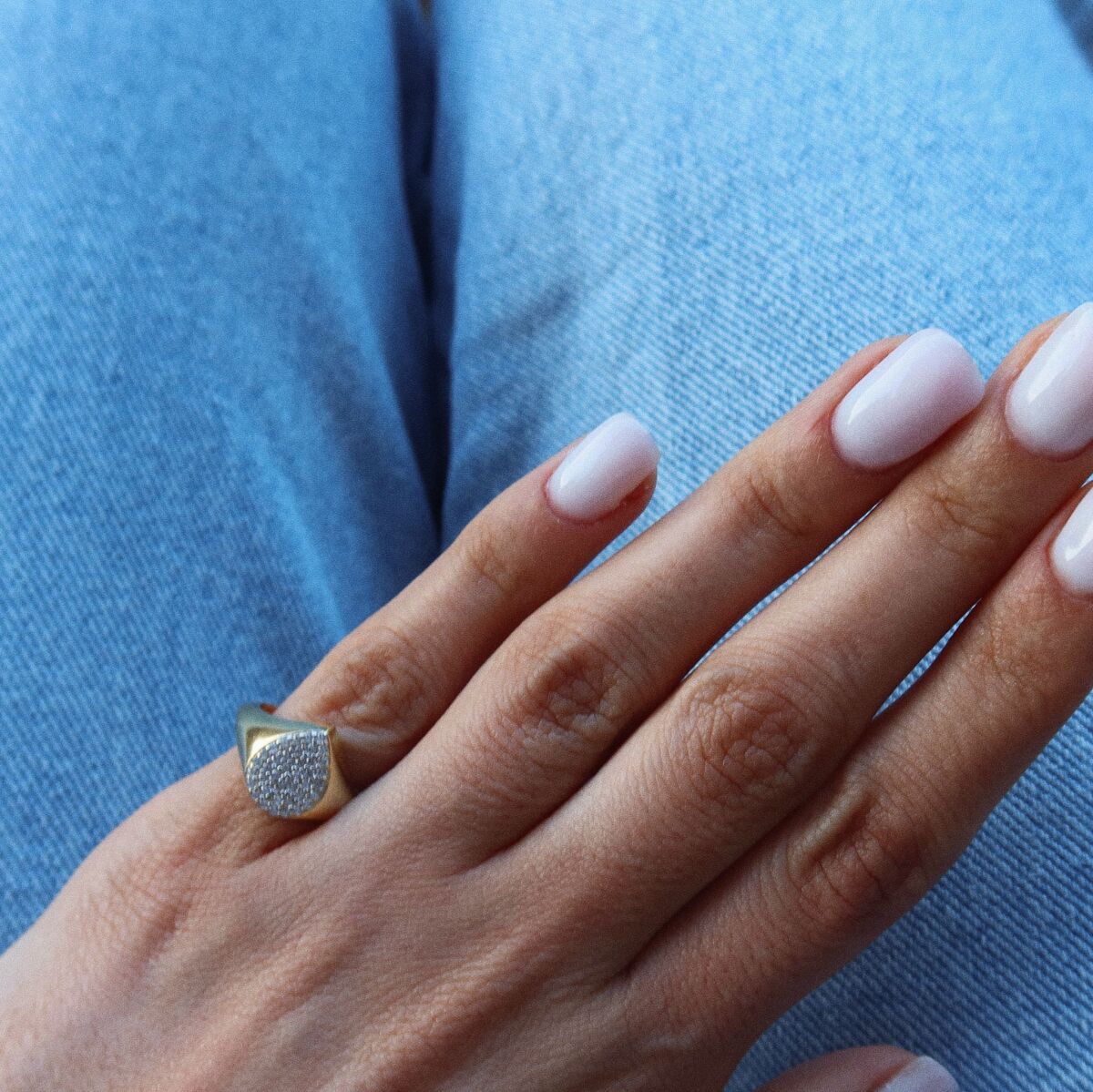 Taşlı Damla Serçe Parmak Yüzüğü | 925 Gümüş - 1