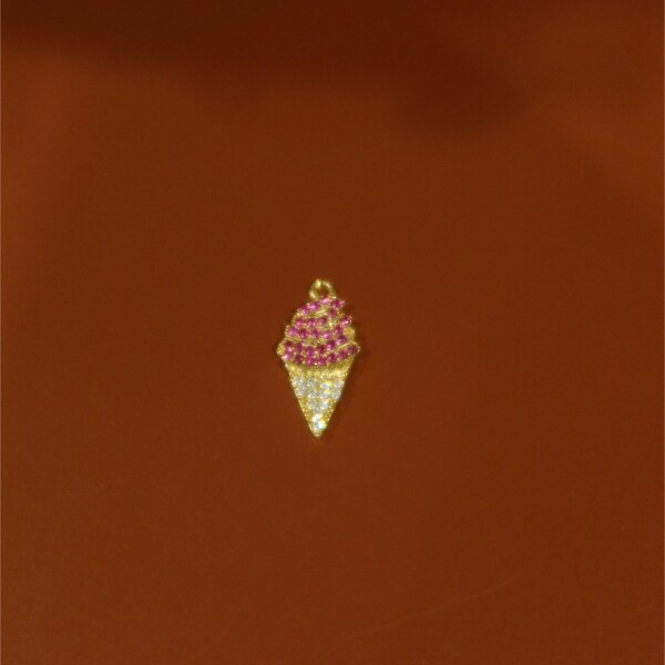 Taşlı Dondurma Figürlü Charm - 1