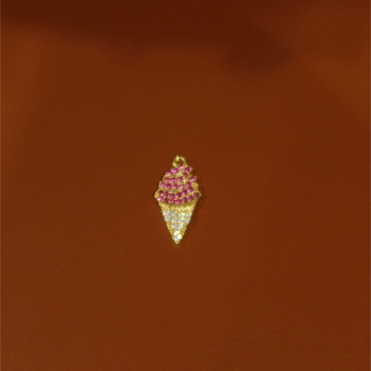 Taşlı Dondurma Figürlü Charm - 1