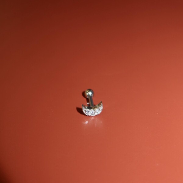 Taşlı Hilal Figürlü Piercing - 1