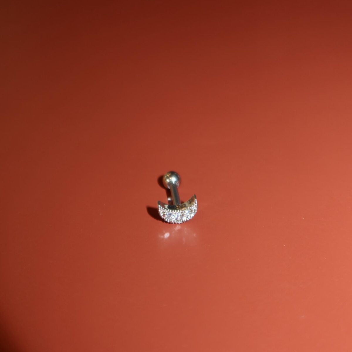 Taşlı Hilal Figürlü Piercing - 1