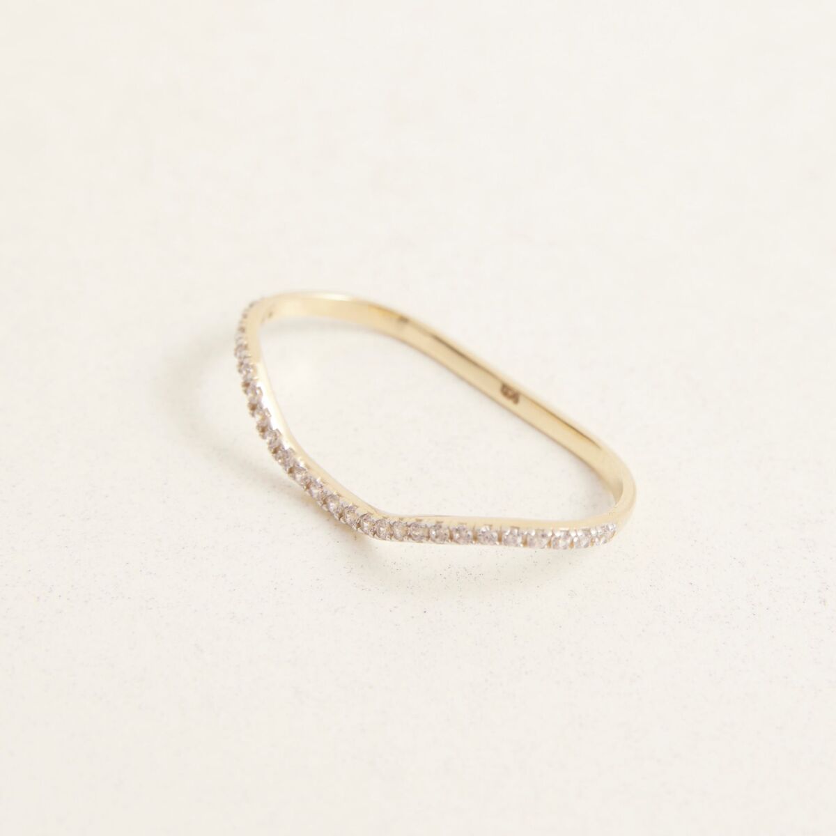 Taşlı İki Yönlü Yüzük | 14 Ayar Altın - 10