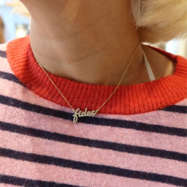 Taşlı İsim Kolye | 925 Gümüş - 2