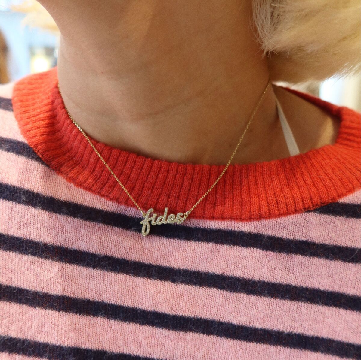 Taşlı İsim Kolye | 925 Gümüş - 2