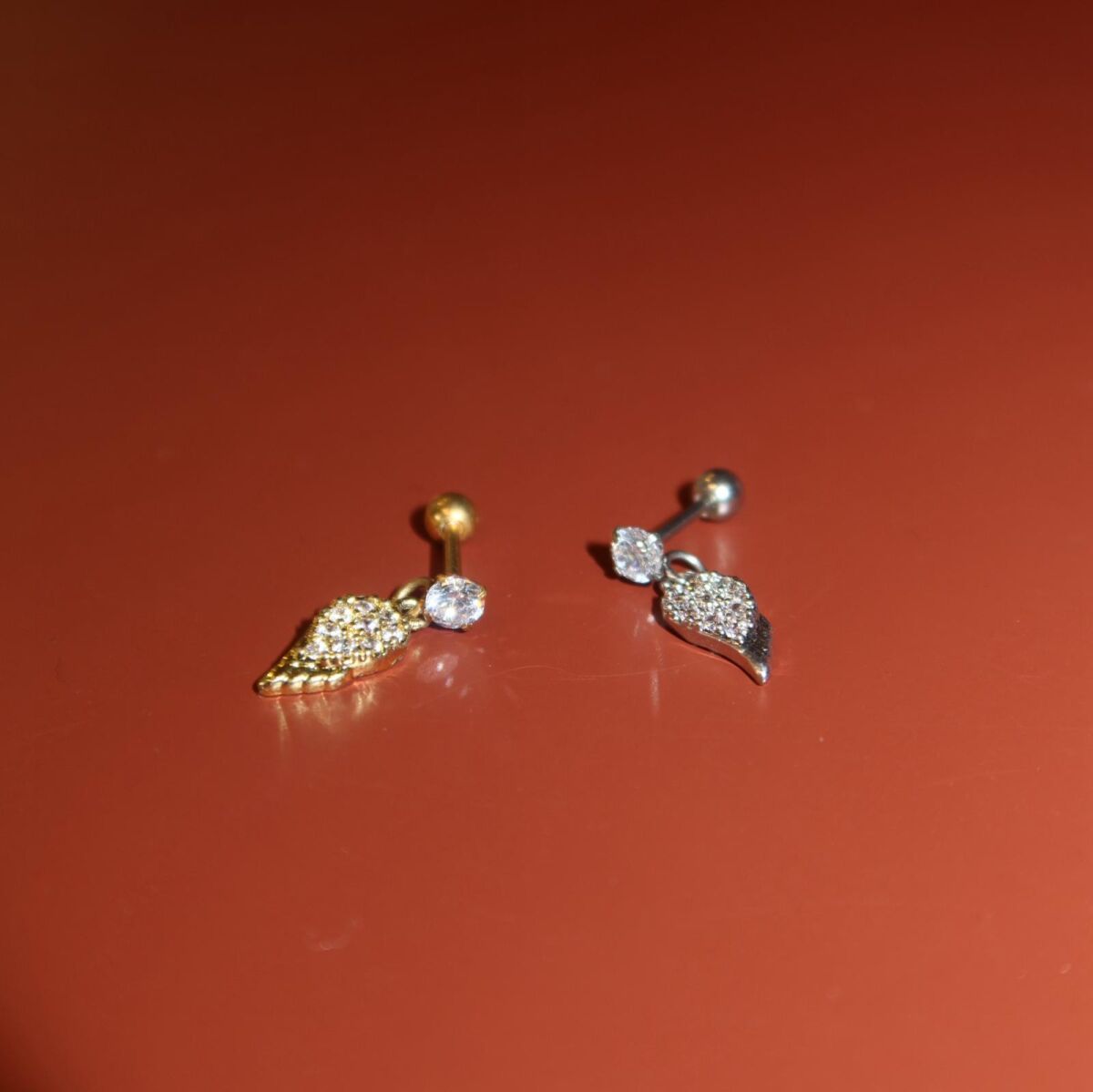 Taşlı Kanat Figürlü Piercing - 1