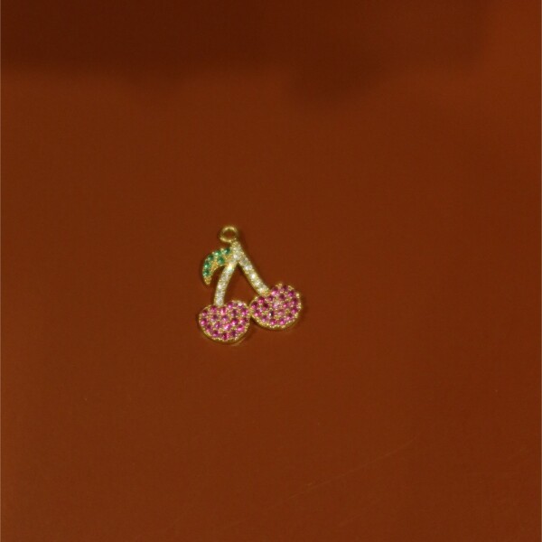 Taşlı Kiraz Figürlü Charm - 1