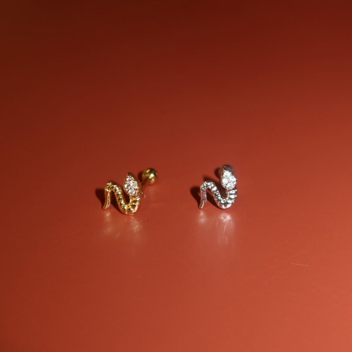 Taşlı Küçük Yılan Piercing - 1