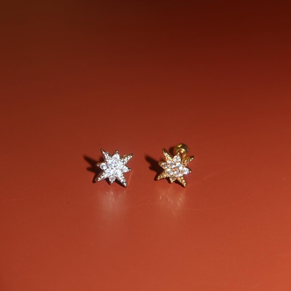 Taşlı Kutup Yıldızı Figürlü Piercing - 1