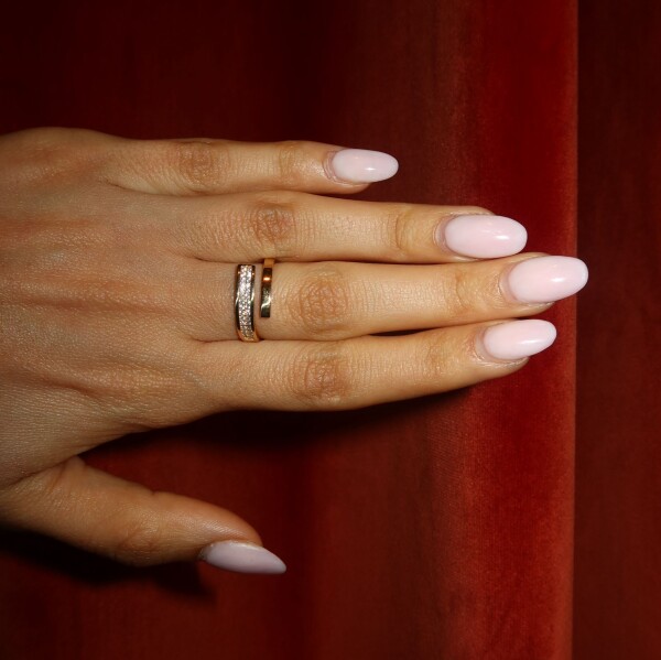 Taşlı Plaka Yüzük | 14 Ayar Altın - Fi Season