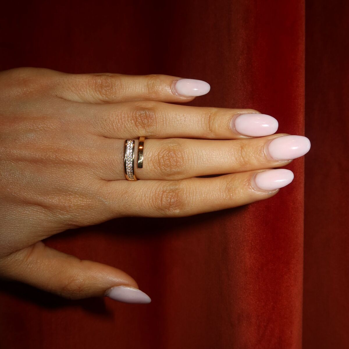 Taşlı Plaka Yüzük | 14 Ayar Altın - 1