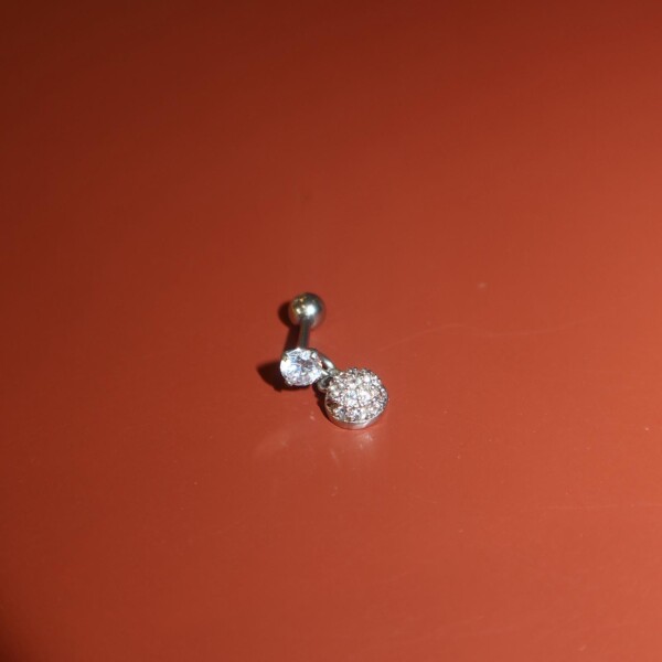 Taşlı Sallantılı Daire Figürlü Piercing - 1