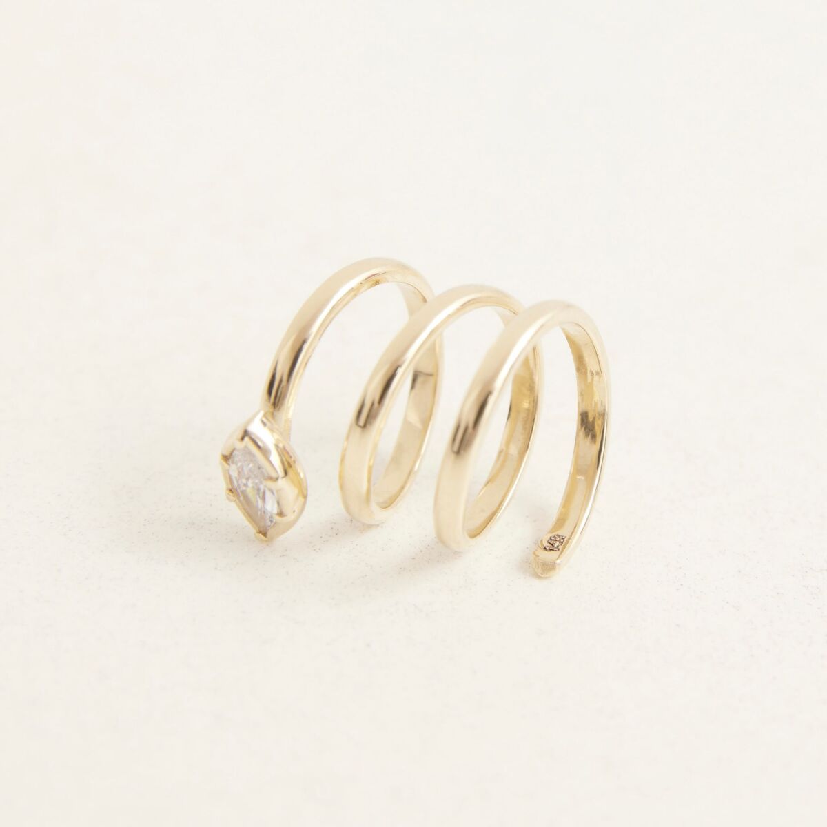 Taşlı Yılan Yüzük | 925 Ayar Gümüş - 6