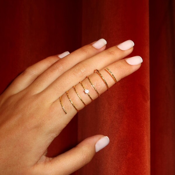 Tek Taşlı Sarmal Yüzük | 925 Gümüş - 3