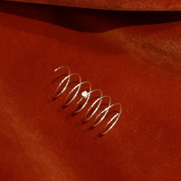 Tek Taşlı Sarmal Yüzük | 925 Gümüş - 9