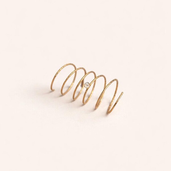 Tek Taşlı Sarmal Yüzük | 925 Gümüş - 11