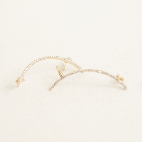 Tekli Taşlı Ear Cuff Küpe | 925 Ayar Gümüş - 5