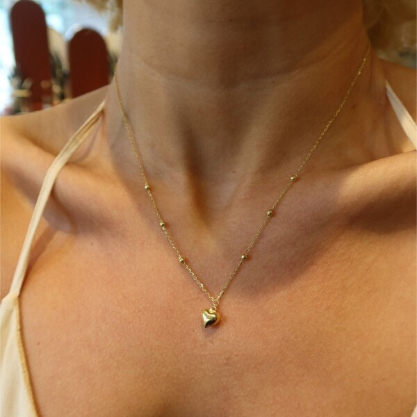 Top Zincirli Kalp Kolye | 925 Gümüş - Fi Season